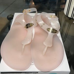 Michael kors nude jelly sandals